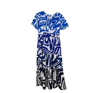 By Anthropologie Womens XL Maxi Dress Cotton Ombre Abstract Art To Wear Boho